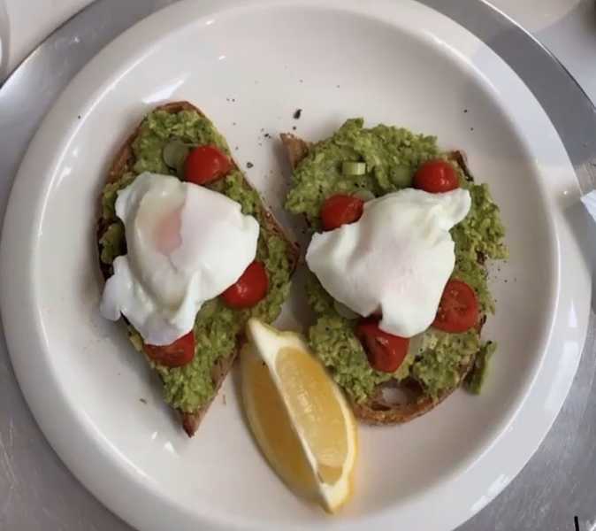 Avocado Toast With Poached Eggs